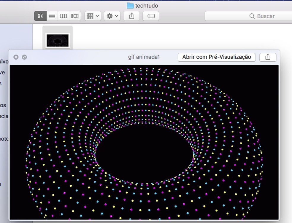 Visualizando uma imagem GIF animada usando a barra de espaço (Foto: Reprodução/Edivaldo Brito) — Foto: TechTudo