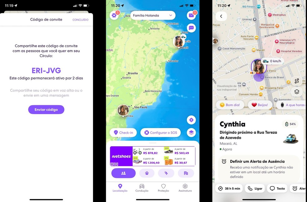  Reprodução/Life 360 editado por Késya Holanda