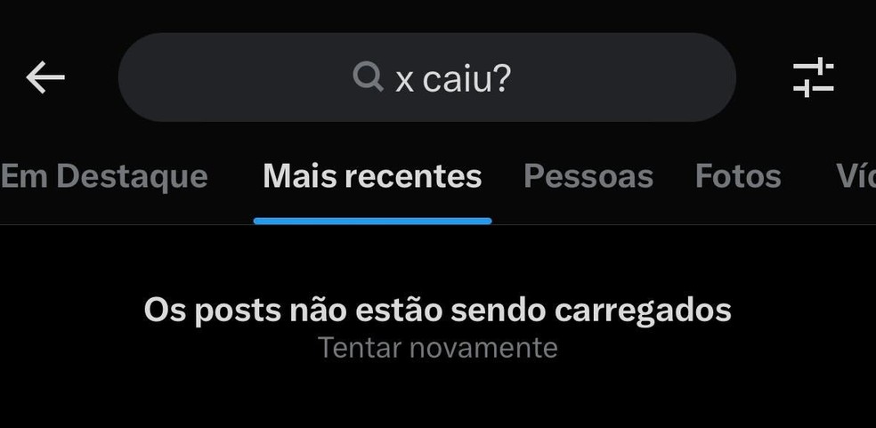 X caiu? — Foto: Reprodução/TechTudo