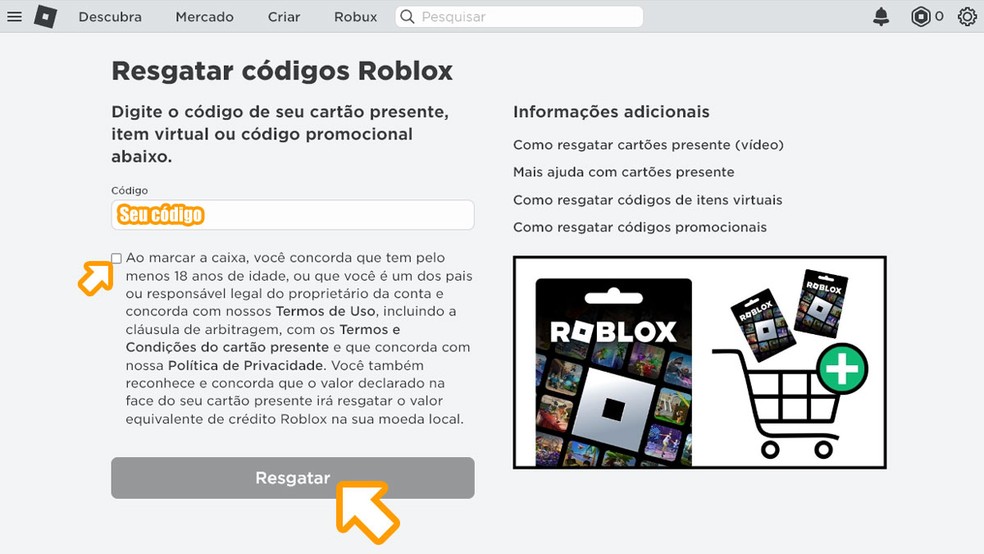 Cartao Roblox Robux