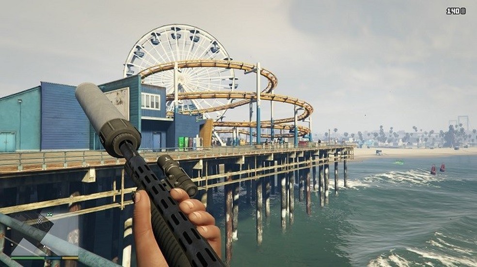 GTA 5 pode ser jogado completamente em primeira pessoa  — Foto: Reprodução/Victor Teixeira