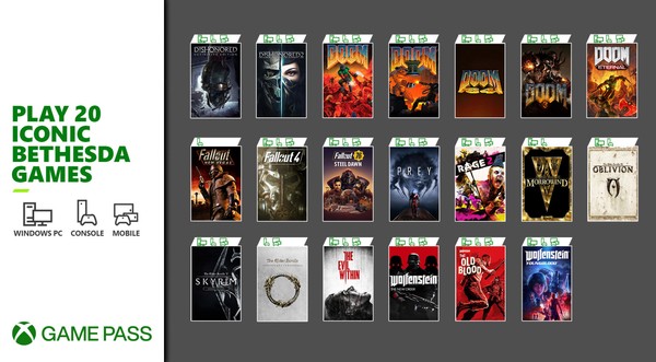 19 jogos das franquias mais icônicas da Bethesda chegam ao Xbox Game Pass  amanhã - Xbox Wire em Português