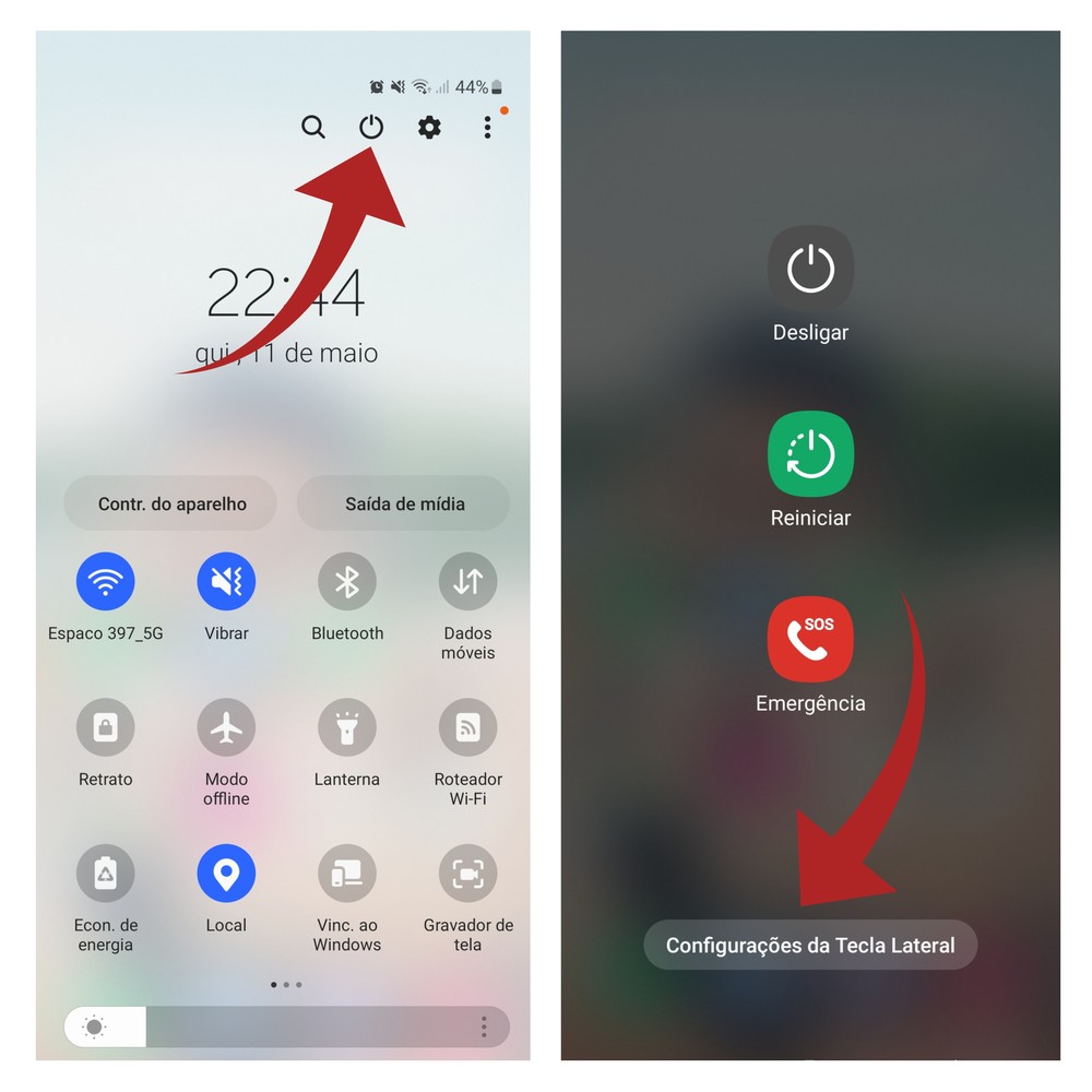 Como configurar o botão lateral do celular Samsung Galaxy