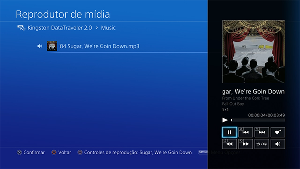 Como tirar a música do sistema do PS4 