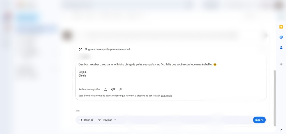  Reprodução/Gisele Souza