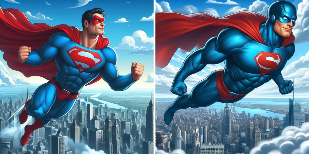 Superman redesenhado pela IA — Foto: Reprodução/Copilot
