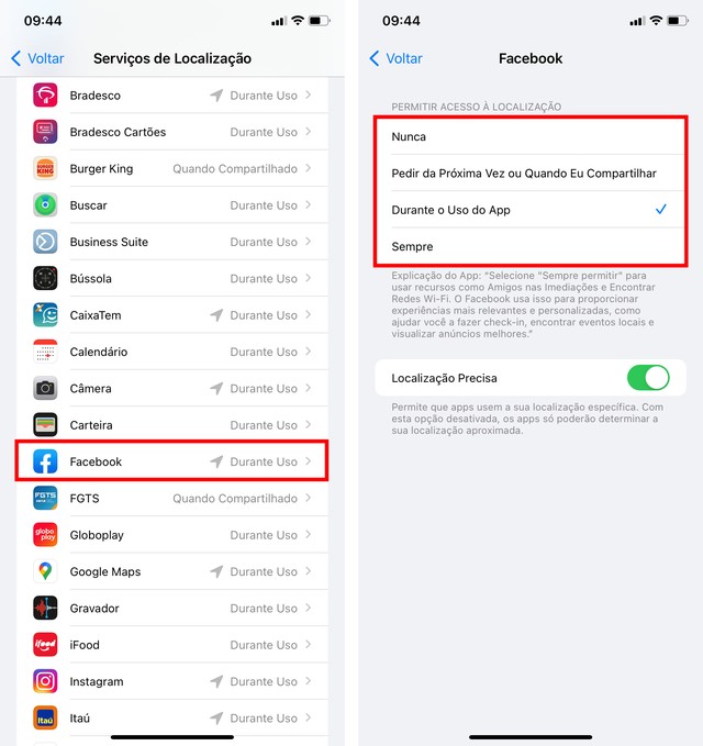 Como ativar localização no iPhone