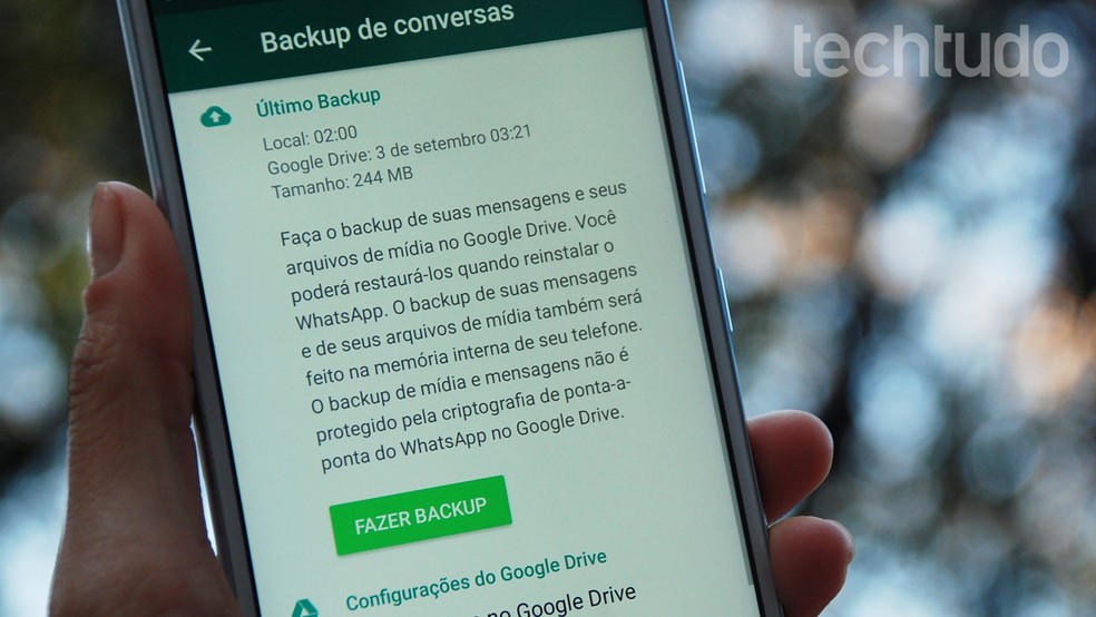 Veja dicas para recuperar conversas do WhatsApp no Android — Foto: Raquel Freire/TechTudo