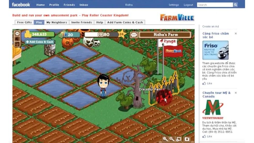 Farmville foi um dos joguinhos que se popularizou entre usuários do Facebook e hoje tem versões mobile atualizadas — Foto: Reprodução/Terabyte TV
