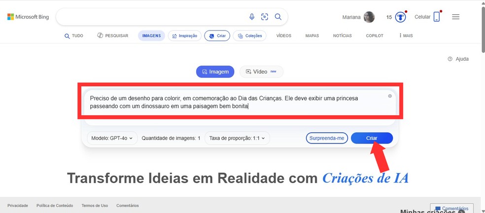  Reprodução/Mariana Tralback