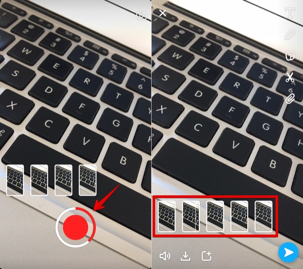 Como ativar a função multi-snap do Snapchat