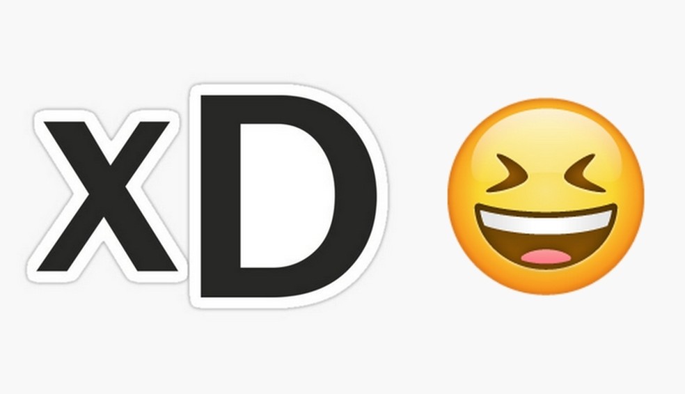 Entenda o significado de "xD", um emoticon bastante usado na Internet para expressar felicidade — Foto: Montagem/Reprodução/Emojipedia
