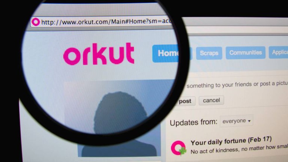 Orkut foi a primeira rede social que virou febre entre os brasileiros, alcançando 52 milhões de usuários em 2010 — Foto: Reprodução/Orkut