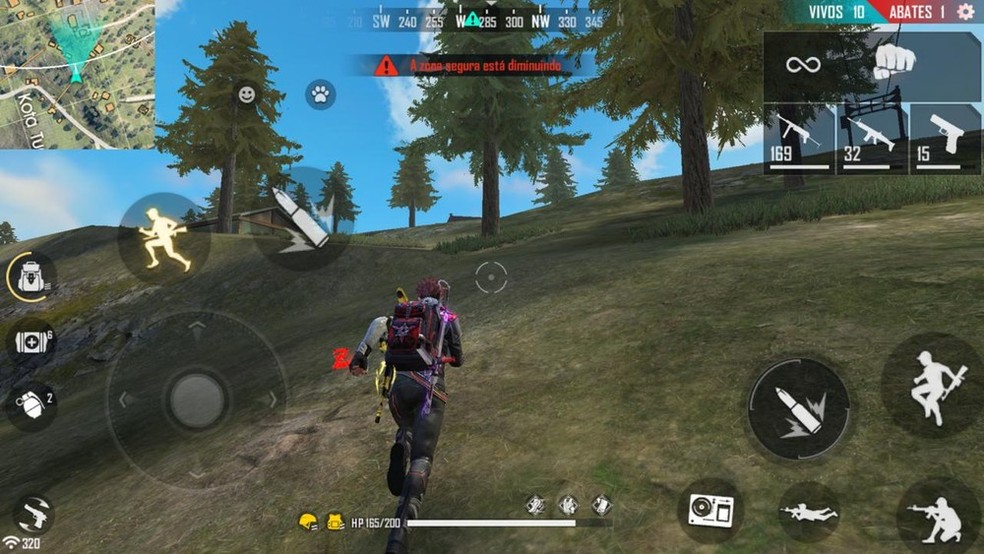 A sensibilidade sem DPI concede mais liberdade para cada jogador configurar seu jogo no Free Fire — Foto: Reprodução/Leandro Eduardo