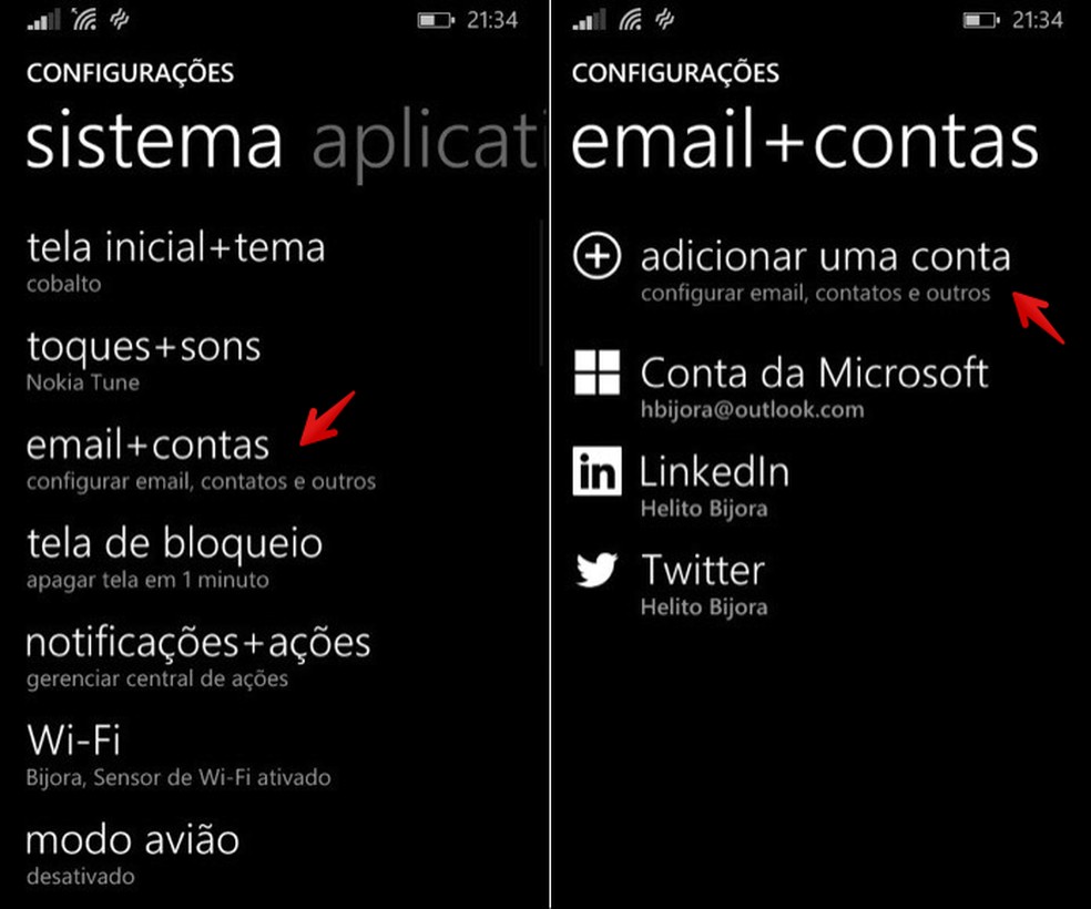Acesse as configurações do Windows Phone (Foto: Reprodução/Helito Bijora) — Foto: TechTudo