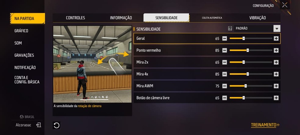 Existem seis diferentes tipos de mira no Free Fire — Foto: Reprodução/João Ferreira