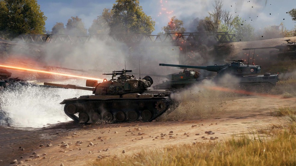 Encare confrontos insanos de tanque em World of Tanks — Foto: Reprodução/Steam