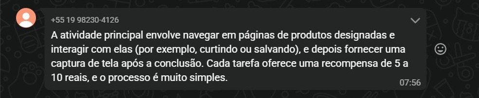  Reprodução/WhatsApp