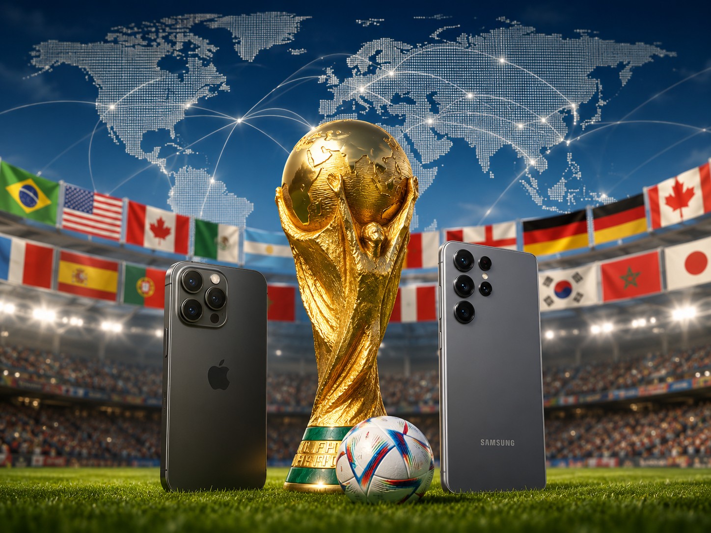 Quais marcas de celular são mais usadas nos países da Copa do Mundo?