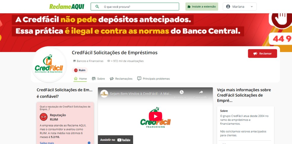  Reprodução/Mariana Tralback