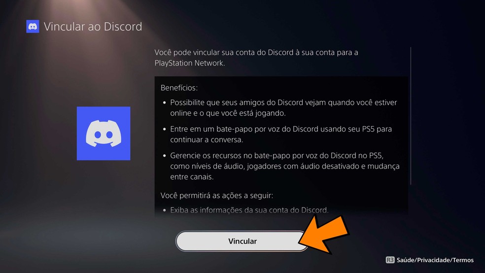 Confirme o vínculo do Discord — Foto: Reprodução/Felipe Vinha