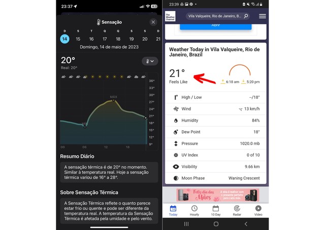 Quantos graus está fazendo hoje? Veja 5 funções úteis de apps de tempo