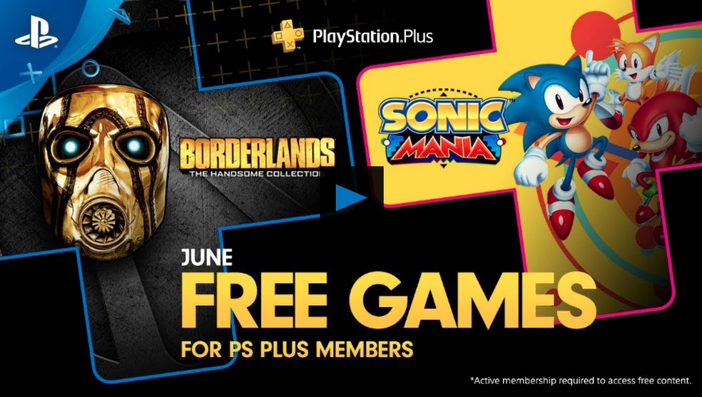 Sonic Mania e Borderlands são os jogos grátis da PS Plus em junho
