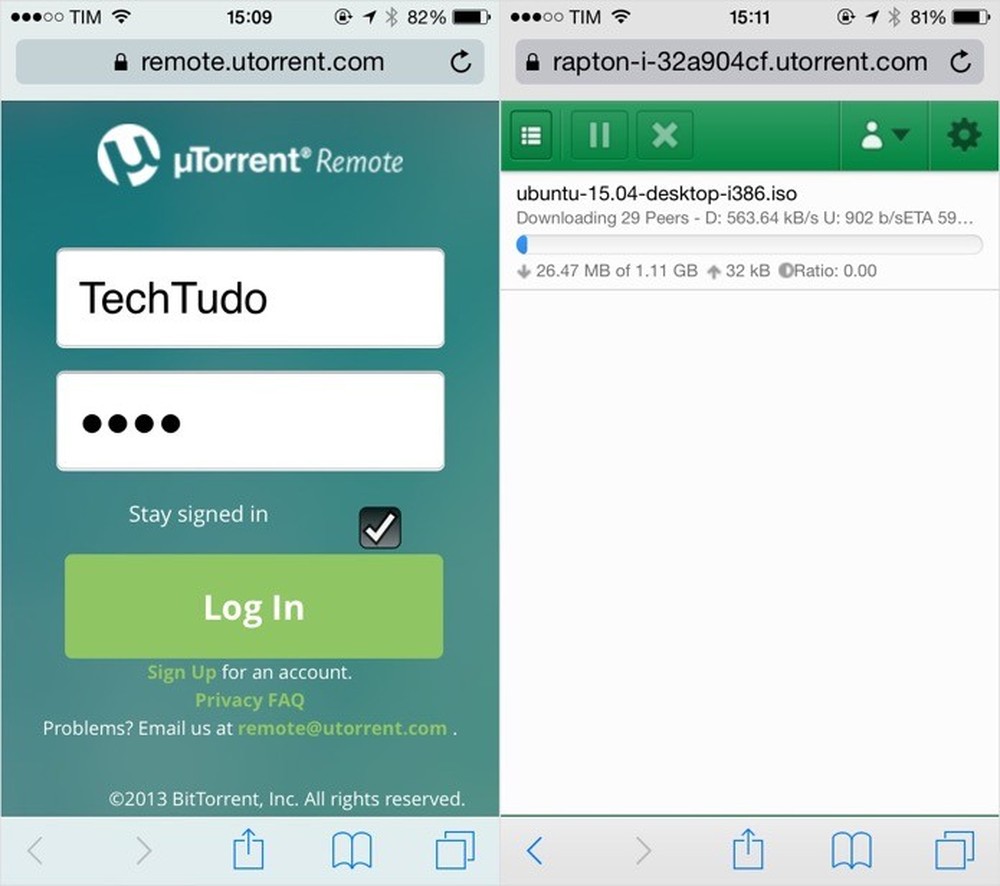 Como usar uTorrent Remote no iPhone?