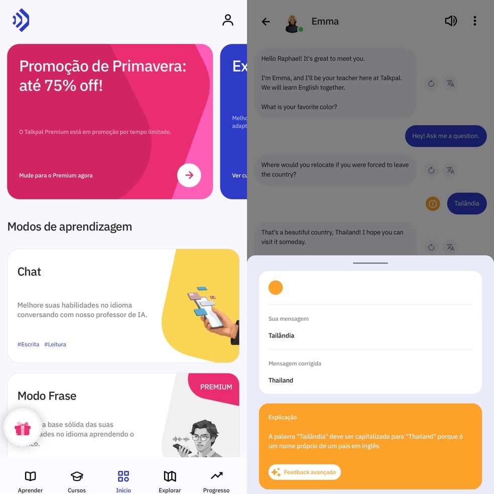  Reprodução / Talkpal