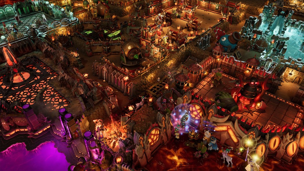 Em Dungeons 4 jogadores poderão construir fortalezas para proteger a vilã Malvadez Absoluta enquanto preparam suas forças para conquistar o mundo — Foto: Reprodução/Steam