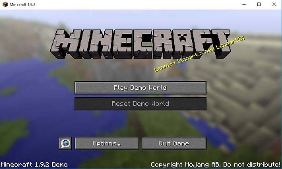 Minecraft Launcher mostra botão Jogar demo em vez de Jogar