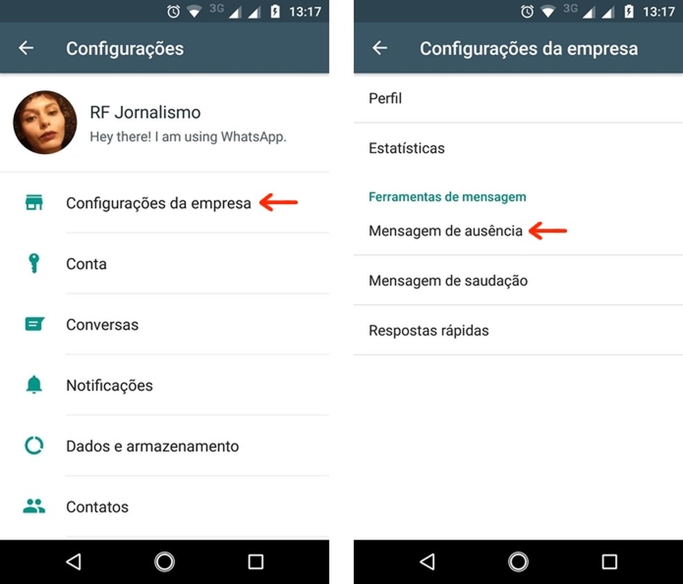 Como personalizar mensagens de saudação e de ausência no WhatsApp Business