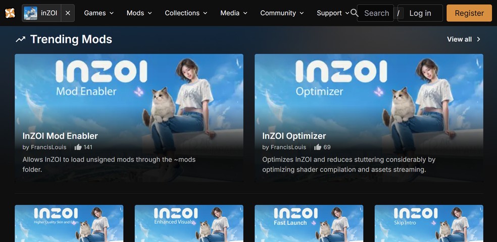 inZOI já tem mods disponíveis no Nexus Mods — Foto: Reprodução/Róbson Martins