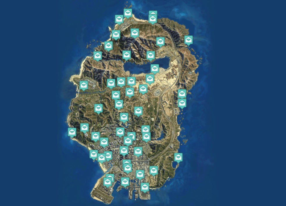  Reprodução/GTA 5 Map