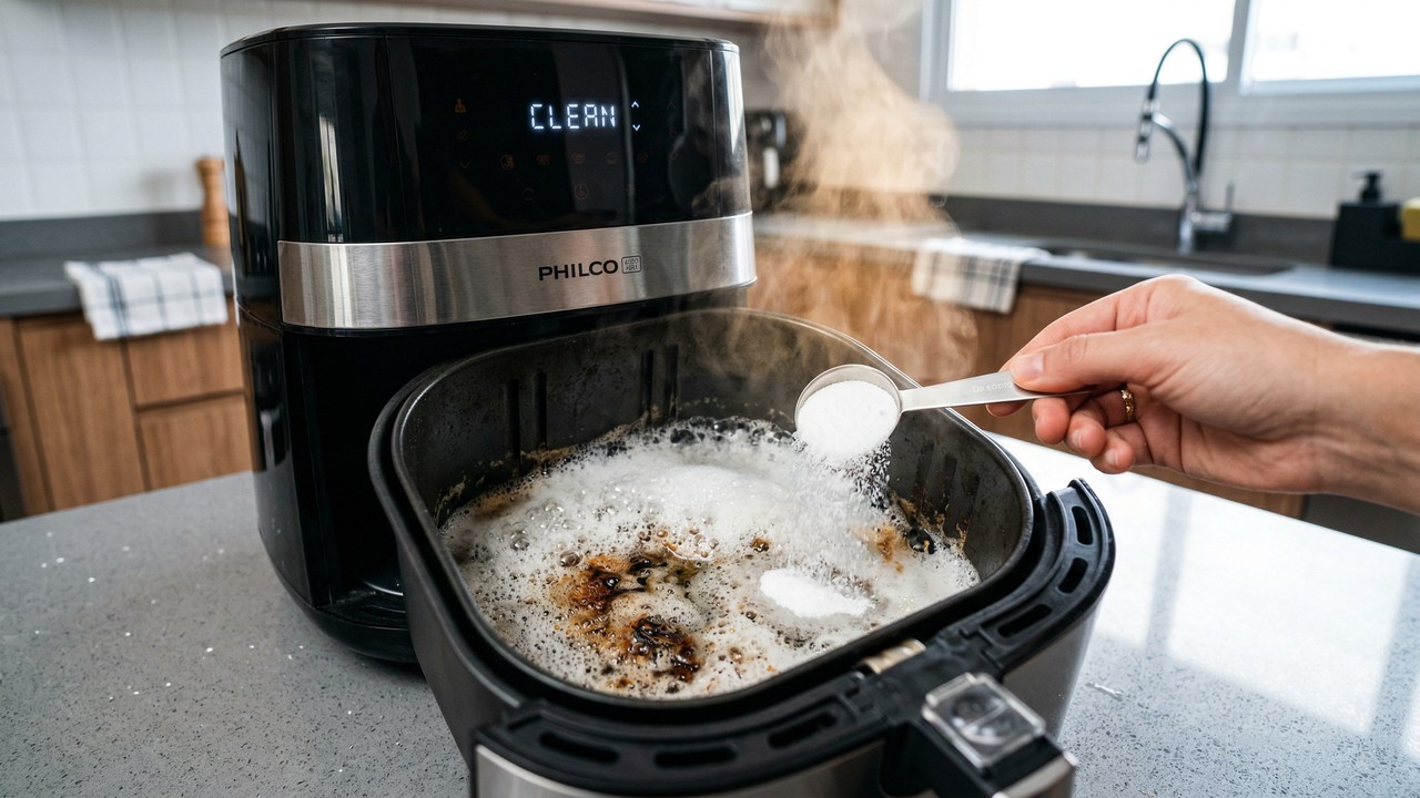 Como usar percarbonato de sódio para lavar a air fryer? Veja passo a passo