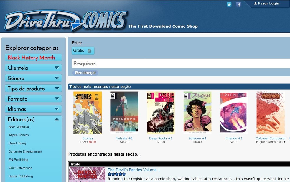 Quais são os melhores websites para ler histórias em quadrinhos