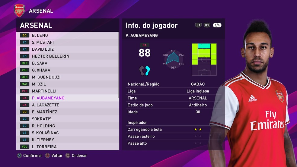 PES 2020: melhores jogadores dos times brasileiros por posição