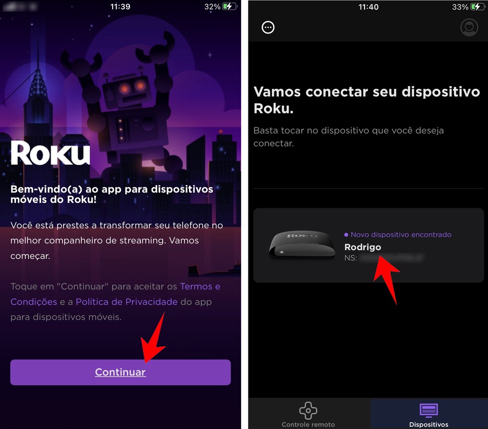 Roku App, Controle de TV no celular e mais funções