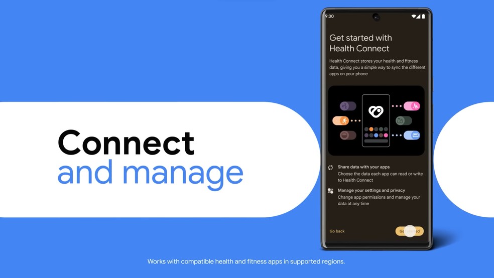O Health Connect se tornou nativo com a nova atualização — Foto: Reprodução/Bruno De Blasi
