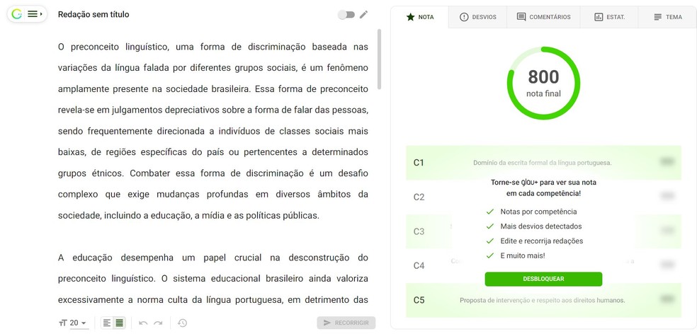 Site Que Avalia Redação
