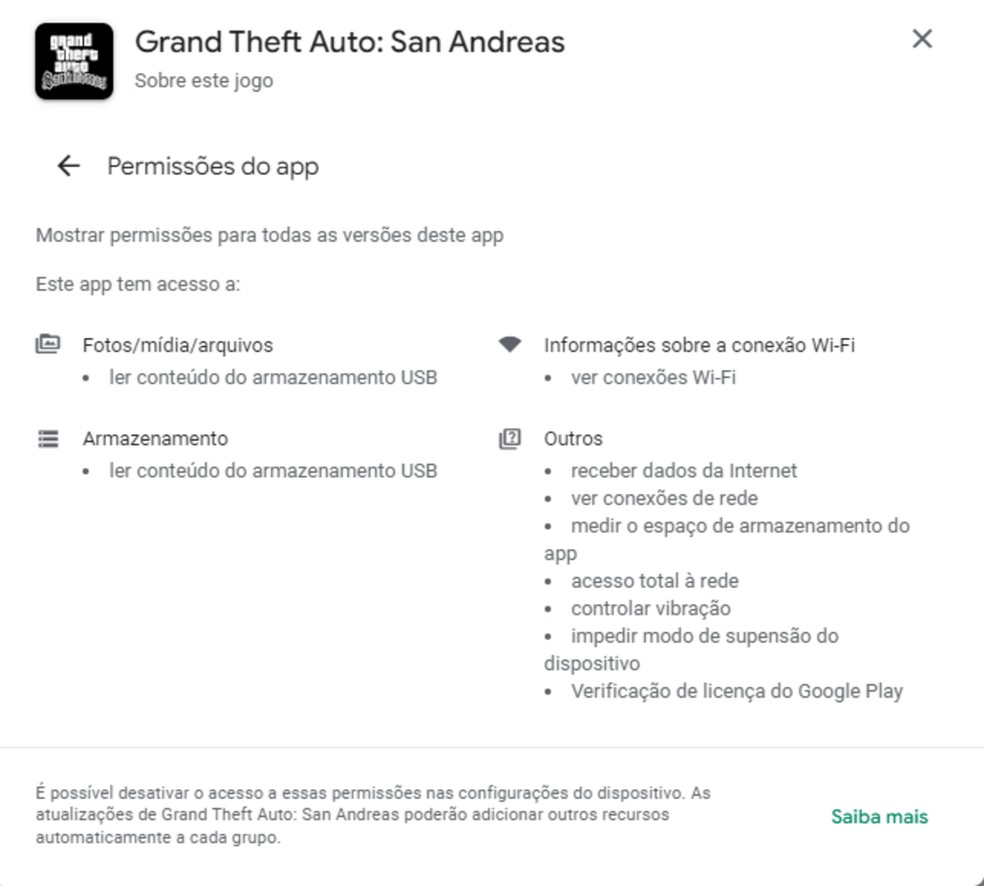  Reprodução/Google Play Store