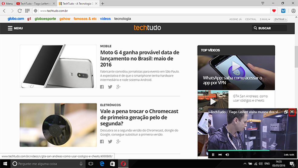 Opera ganha vídeo PiP; assista YouTube e outros sites na janela flutuante