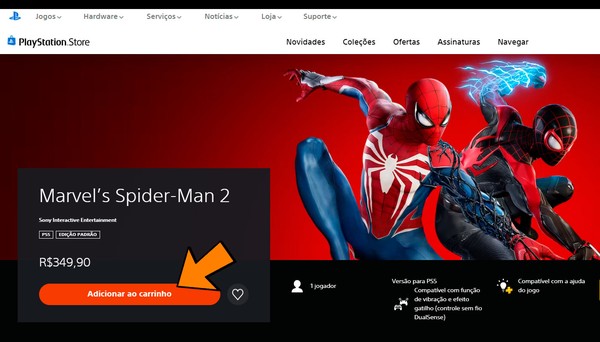 Spider-Man 2: Ed. Lançamento - PS5 Jogo Completo na Americanas