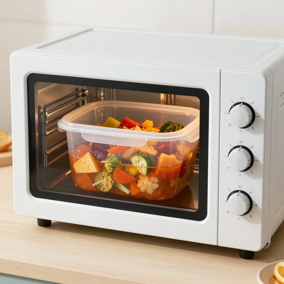 Será que qualquer pote serve para ser levado ao micro-ondas? Descubra — Foto: Reprodução/Freepik (IA)