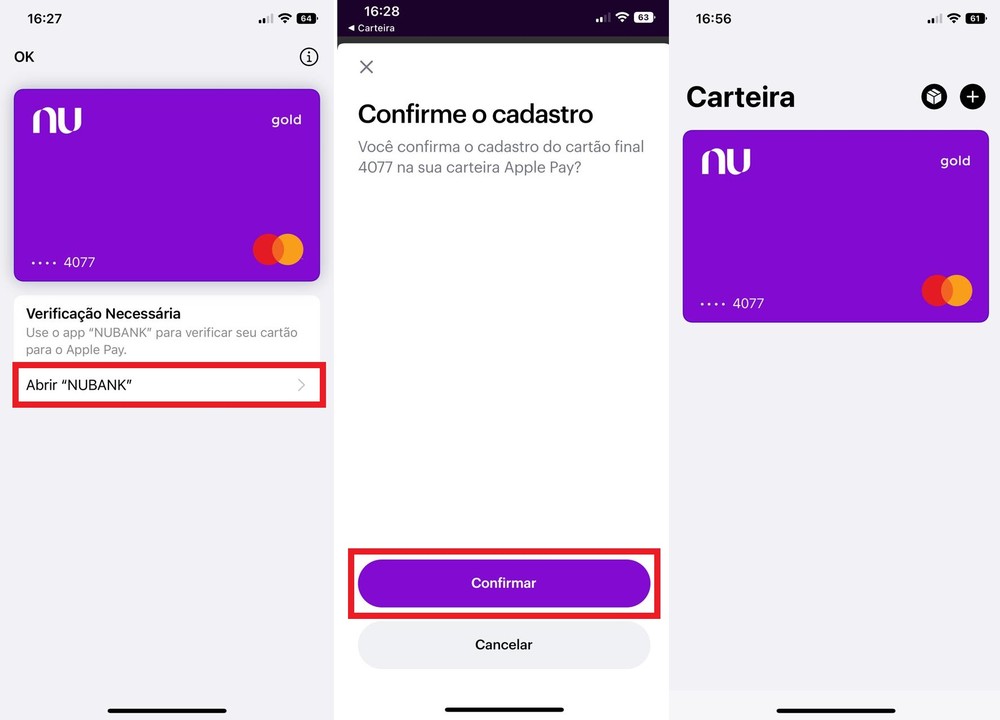 Como cadastrar cartão no iPhone