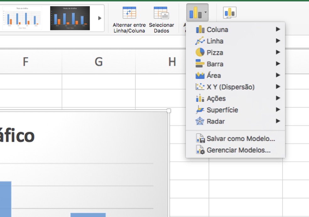 Altere a disposição dos dados no Excel — Foto: Reprodução/André Sugai