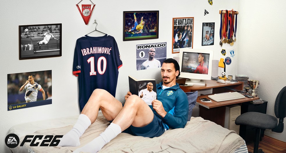 Capa da versão Ultimate de EA FC 26 com Ibrahimovic é uma boa opção para wallpaper — Foto: Divulgação/Electronic Arts