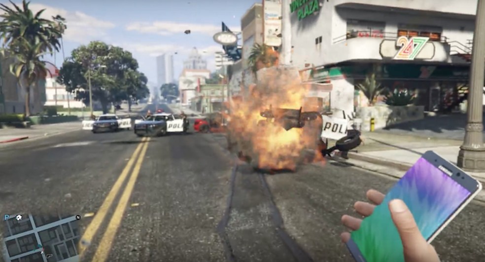 G1 - Galaxy Note 7 vira explosivo no jogo 'GTA V' - notícias em Games