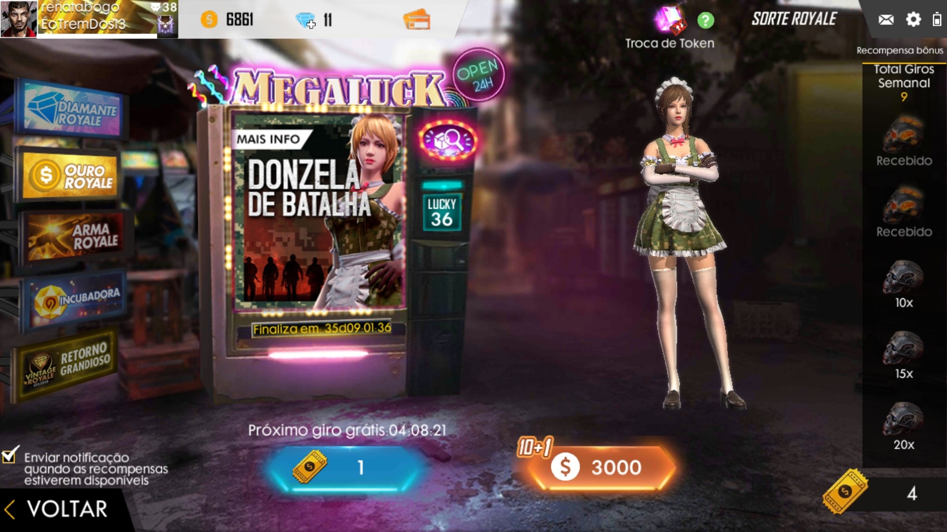 Qual foi o primeiro Ouro Royale do Free Fire? Confira todas as skins
