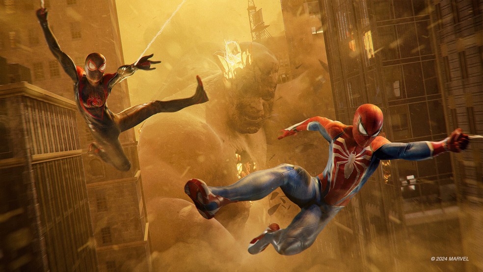 Marvel's Spider-Man 2 permite jogar tanto com Peter Parker quanto Miles Morales — Foto: Reprodução/Steam